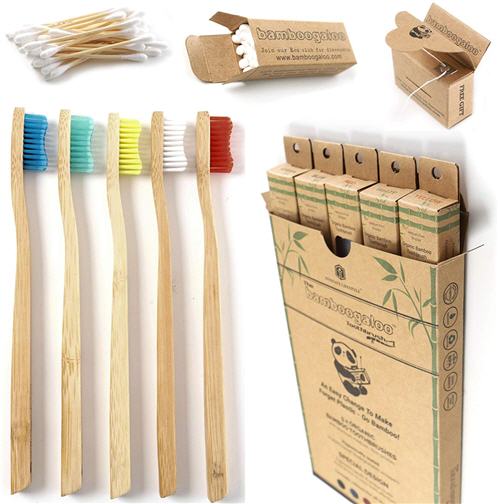 Pack 5 cepillos de dientes orgánicos de bambú